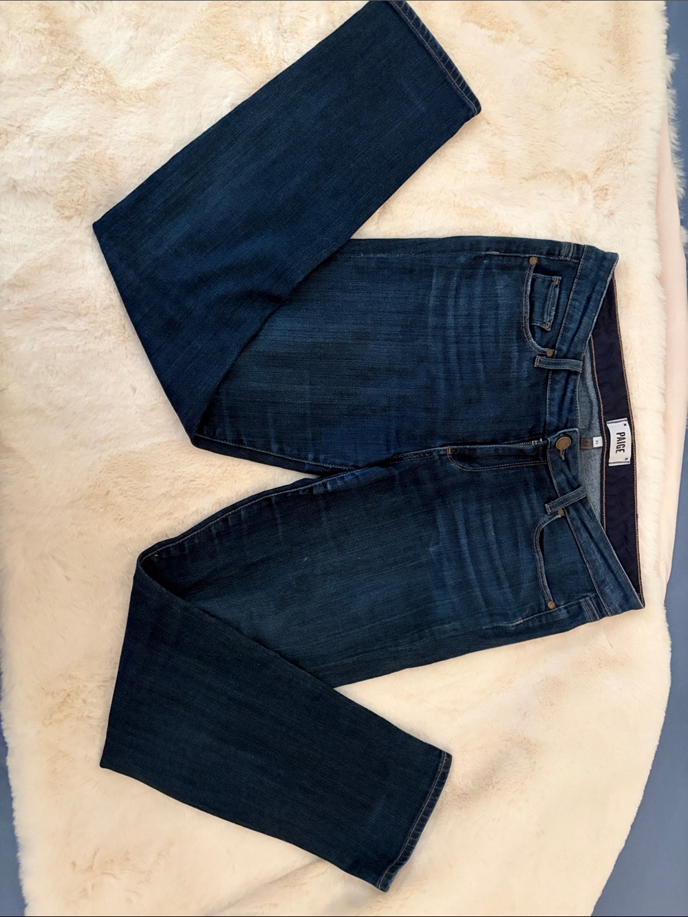 PAIGE Dark Indigo Straight-Leg Jeans